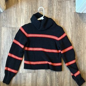Black and Red Striped Women's Sweater